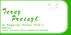 terez preiszl business card